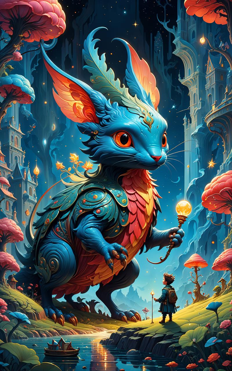 04643-2717205853-Fantastical storybook whimsy creatures, James Jean and Nicolas Party, tiny details, beautiful details, 8k, UHD, trending to arts.png